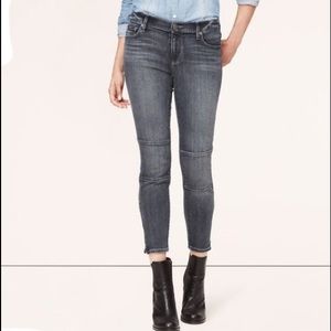 Loft Modern Skinny Stitched Moto Ankle Jeans
